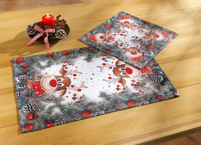 Tisch- und Raumdekoration mit witzigen Elch-Motiven 
