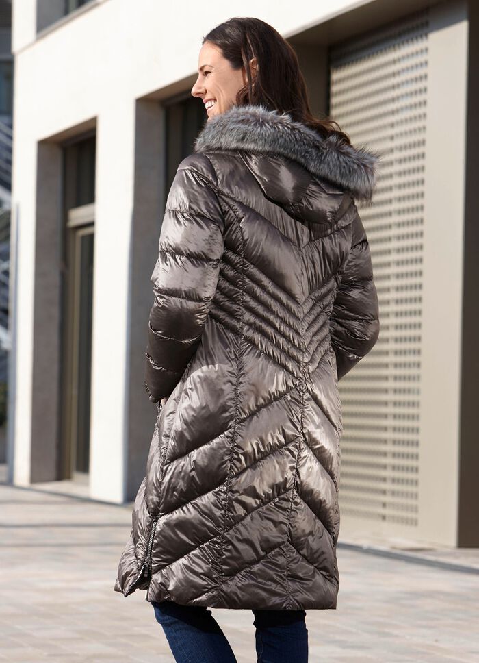 Mantel mit abnehmbarer Kapuze 