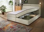 Boxspringbett auf hochwertigem Echtholzgestell CREME