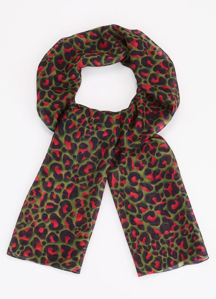 Schal mit Raubtierfell-Dessin 