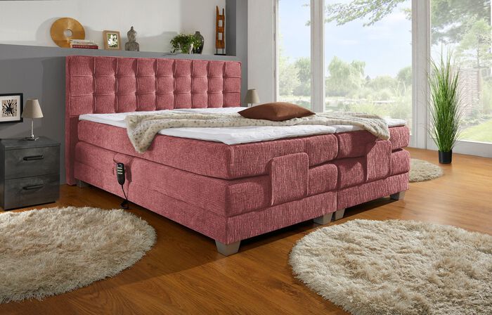 Elektrisch verstellbares Boxspringbett mit Topper 