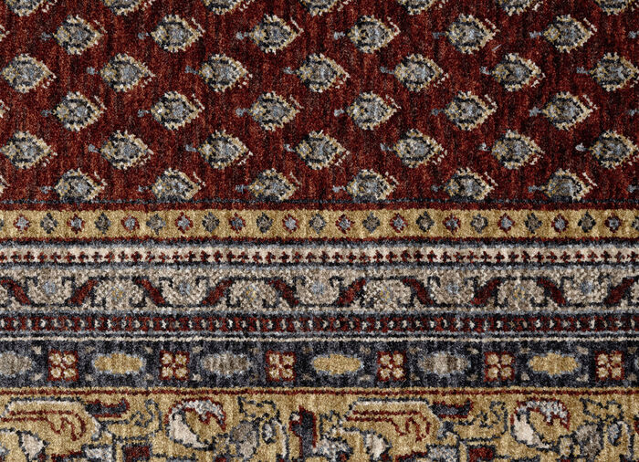 Klassisch schöne Brücken und Teppiche mit hoher Flordichte ROT