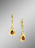 Ohrringe mit echt Granat-Steine 