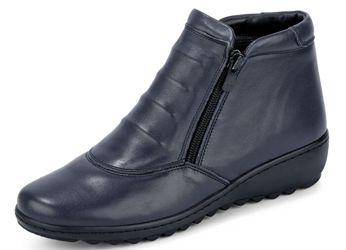 Gemini Stiefelette aus Rind-Nappaleder DUNKELBLAU