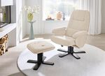 Relax-Sessel mit Hocker CREME