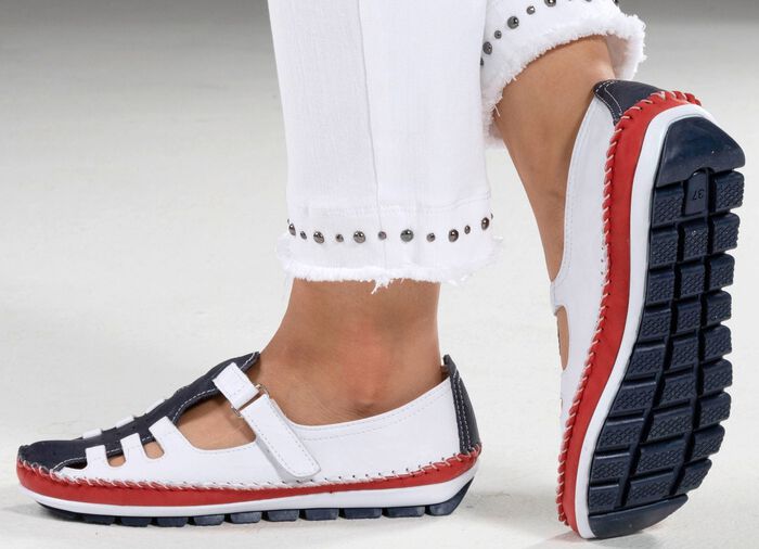 Gemini, klassische Damen-Slipper, Weite G, mit herausnehmbarem Fussbett 