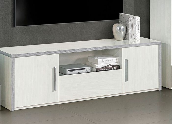 M&ouml;belserie mit LED-Beleuchtung und Softclose BIRKE W.-SILBER