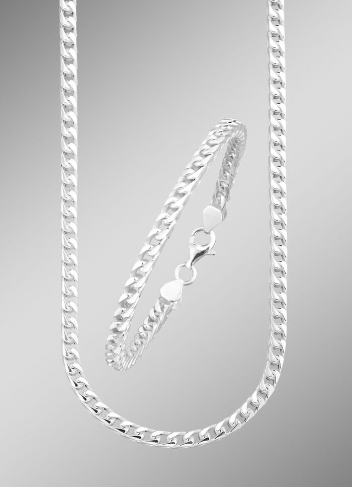 Fantasieketten-Garnitur mit markantem 4-kant Design 