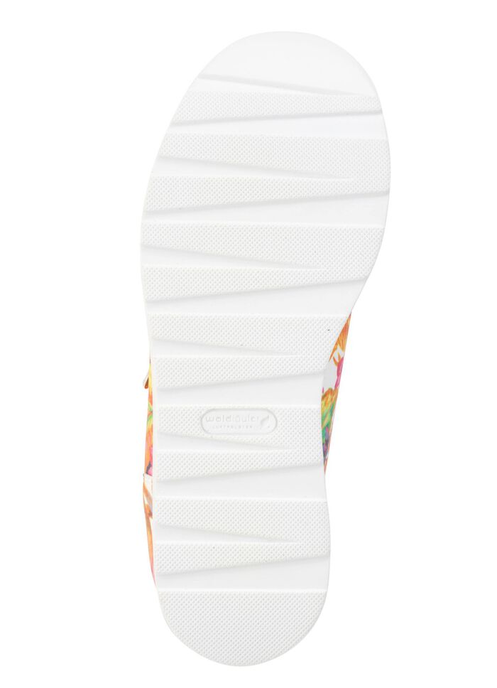 Waldl&auml;ufer Sneaker aus beschichtetem, floral bedrucktem Textilmaterial 