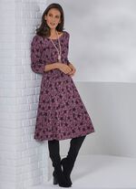 Strick-Kleid in Jacquard-Dessin 