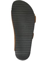 Andrea Conti Pantolette mit bunt bedrucktem Lederfussbett BRAUN