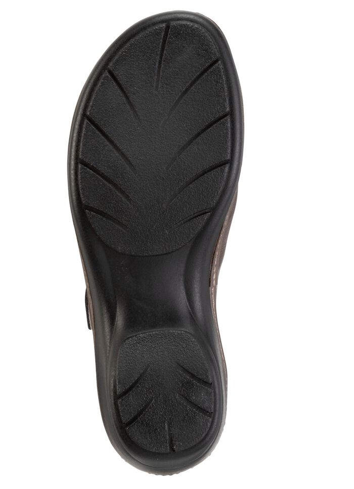 ELENA EDEN Sandale aus teilweise schimmerndem Nappaleder BRONZE