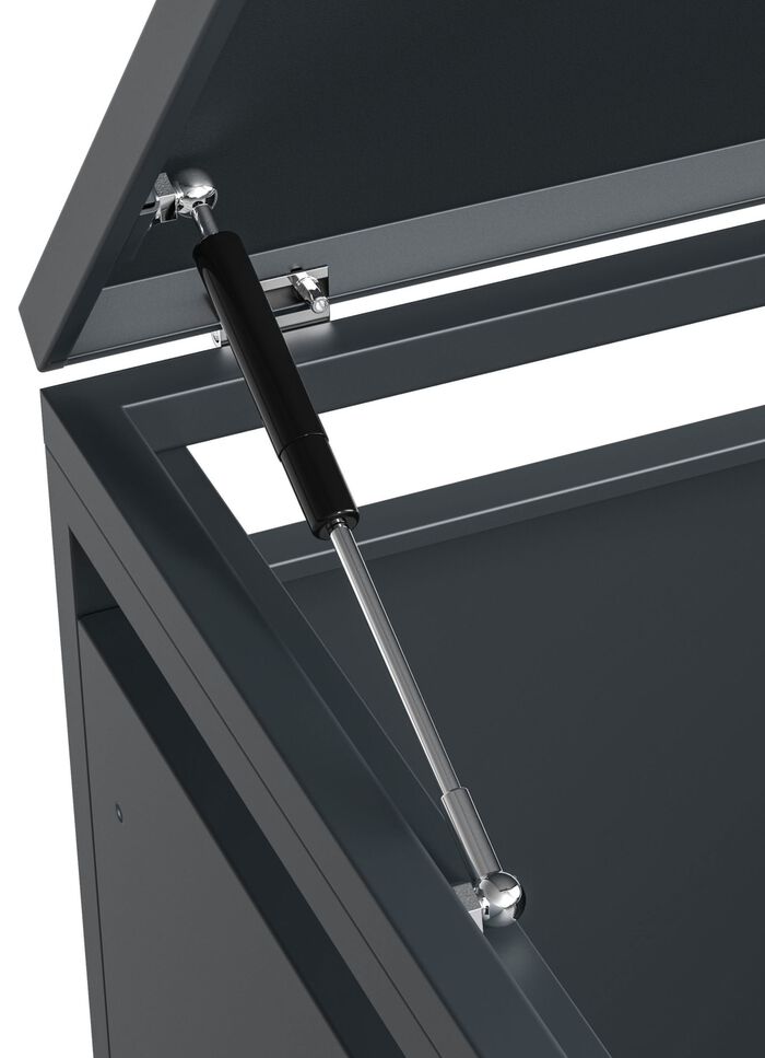 M&uuml;lltonnenbox &laquo;Kubus&raquo;, anthrazit 