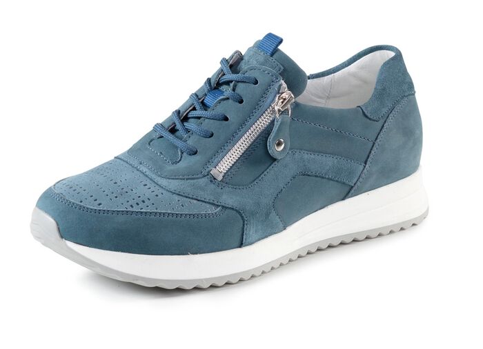 Waldl&auml;ufer, bequeme Damen-Schn&uuml;rschuhe, Weite H, mit herausnehmbarem Fussbett JEANS