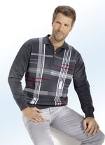 Polopullover mit kurzem Reissverschluss 