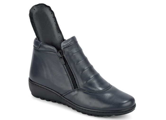 Gemini Stiefelette aus Rind-Nappaleder DUNKELBLAU