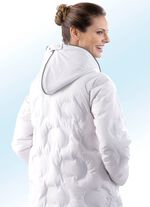 Funktions-Kurzmantel mit Rippenstrickkragen 