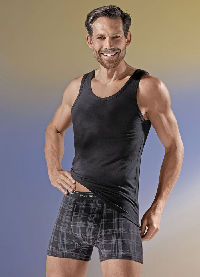 Dreierpack Achselshirts mit Einfassung 