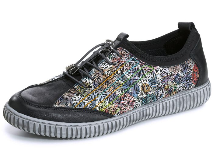 Gemini Sneaker aus teilweise floral bedrucktem Rindleder 
