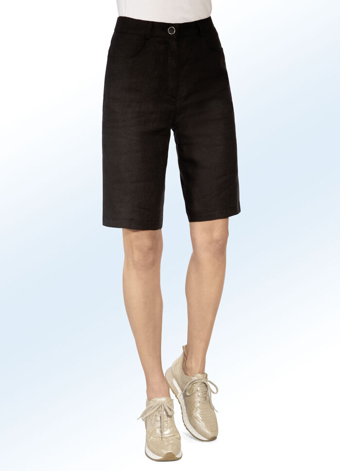 Hochwertige Leinen-Bermudas 