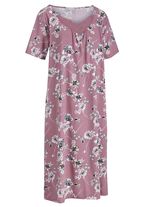 Zweierpack Nachthemden, wadenlang und mit Stickereispitze  