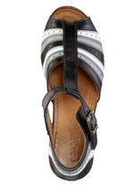 Gemini Stegspangen-Sandalette mit Zierlochung SCHWARZ-GRAU