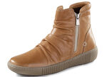 Gemini Bootie mit flotter Raffung COGNAC