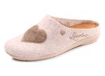 Laurina, klassische Damen-Hausschuhe, mit herausnehmbarem Fussbett BEIGE