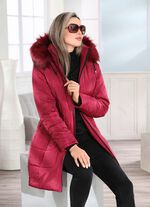 Kurzmantel mit 2-Wege-Rei&szlig;verschluss KARMINROT