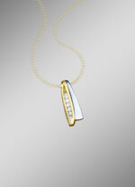 Anh&auml;nger in Bicolor mit synth. Zirkonia 