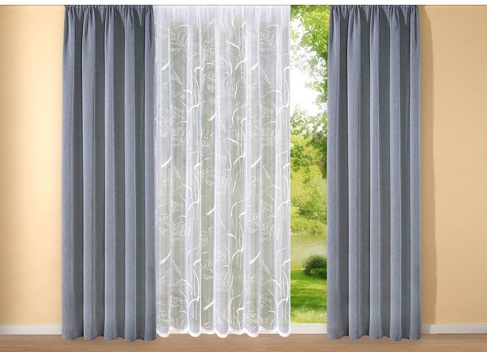 Store mit Streublumendessin 