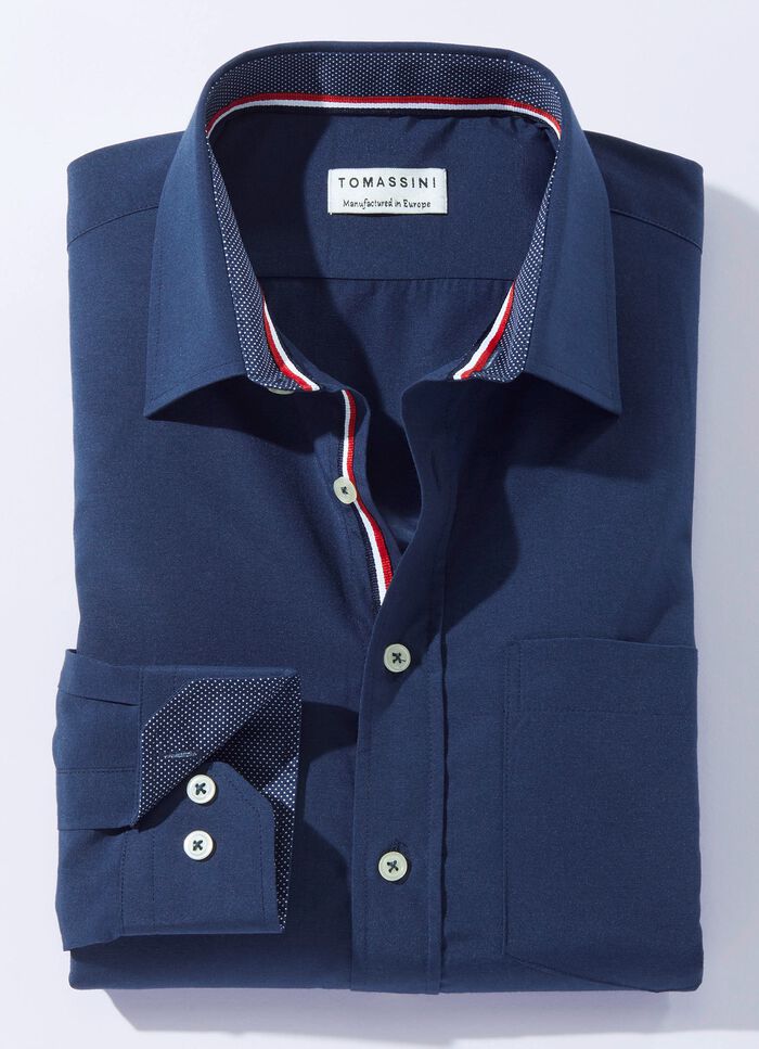 Hemd in 4 Farben mit Brusttasche DUNKELBLAU