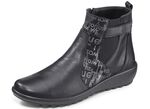 Gemini Stiefelette aus teilweise bedrucktem Rind-Nappaleder SCHWARZ