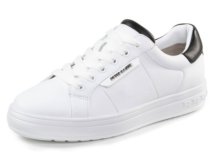 Peter Kaiser Schn&uuml;r-Sneaker aus Nappaleder WEISS
