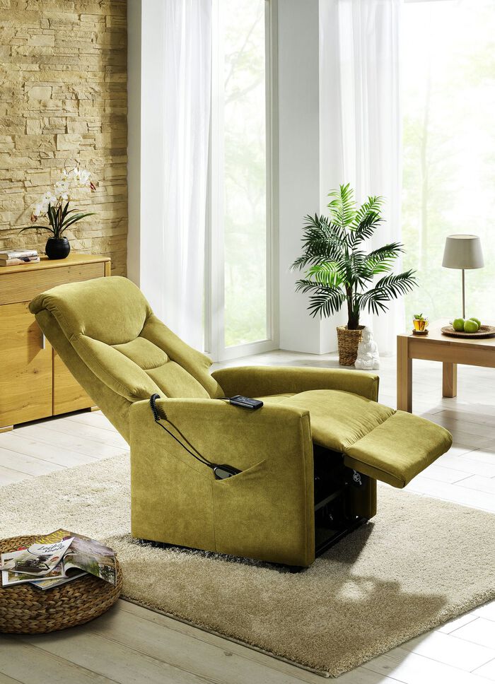 TV-Sessel mit Motor und Aufstehhilfe GR&Uuml;N