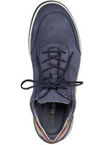 Waldläufer Schnürschuh mit herausnehmbarem Lederfußbett MARINE-BRAUN