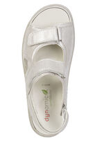 Waldläufer, bequeme Damen-Sandalen, Weite H, mit herausnehmbarem Fussbett CHAMPAGNER