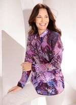 Transparente Tunika mit Inkjet-Druck 