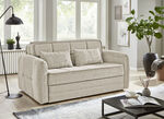 Schlafsofa mit Bettkasten CREME