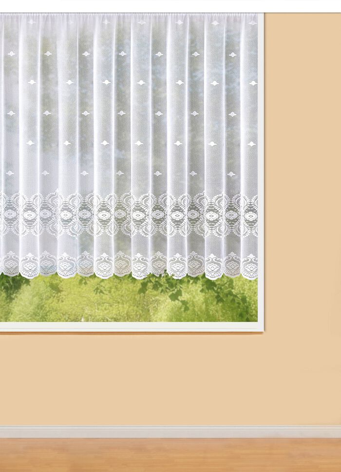 Blumenfenster-Vorhang mit Universalschienenband 