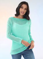 Pullover aus B&auml;ndchengarn 