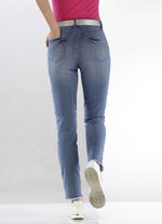 Edel-Jeans mit tollen Zierperlen JEANSBLAU