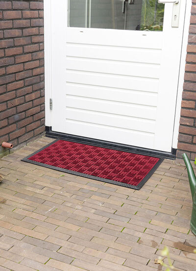 Fussmatte mit rutschhemmender Gummi-Rückseite 