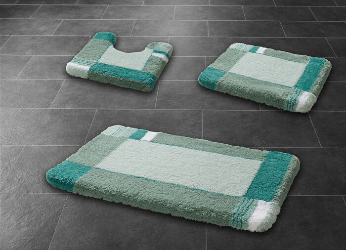 Badgarnitur von Kleine Wolke mit rutschhemmender Rückseite KARIBIKGRÜN