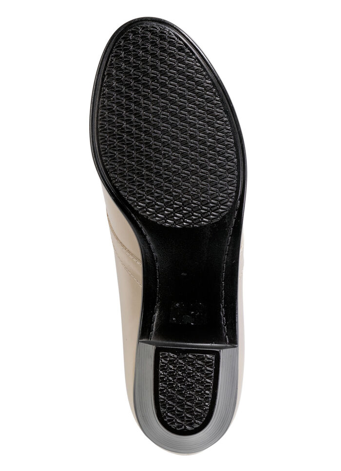 ELENA EDEN, schicke Damen-Pumps, Weite H, aus Leder BEIGE