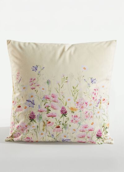 Floraler Kissenbezug mit Reissverschluss 
