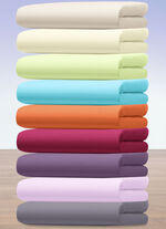 Multi-Stretch-Spannbetttuch aus Baumwolle und LYCRA® Elastan ORANGE