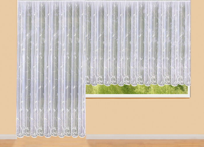 Lichtdurchlässiger Vorhang mit Universalschienenband 