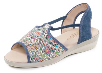 Sommerliche Damen-Sandalen, Weite G, mit Elastikbändchen 