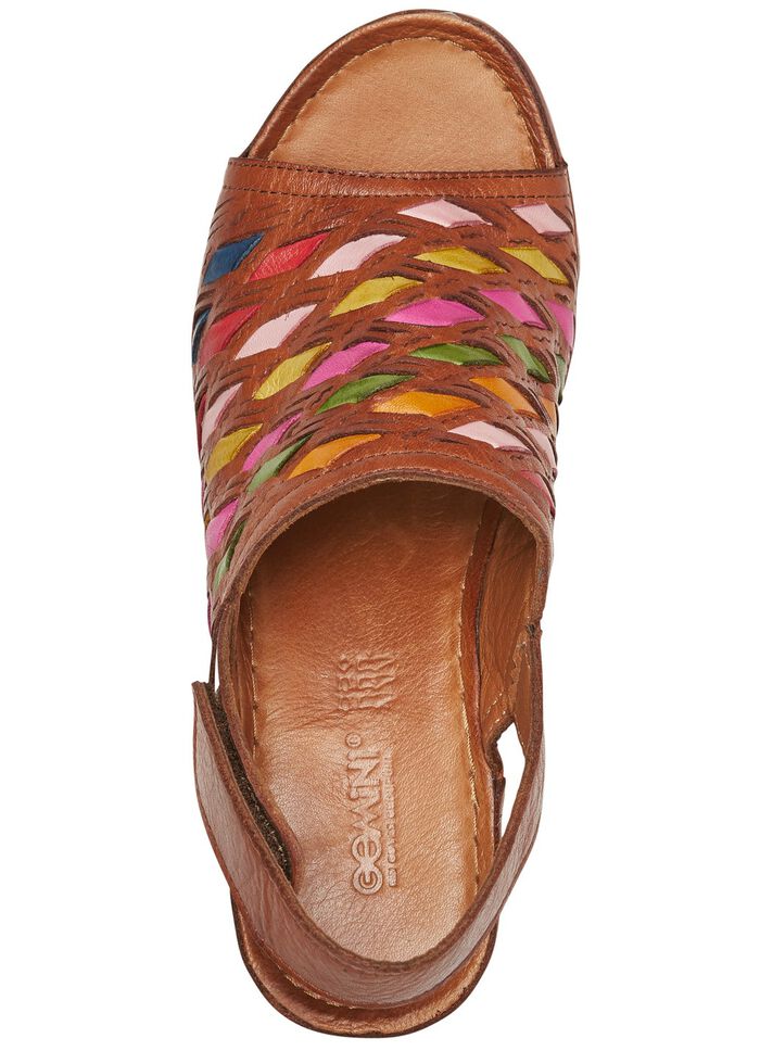 Gemini Sandalette mit raffinierten, bunten Flechtdurchz&uuml;gen 